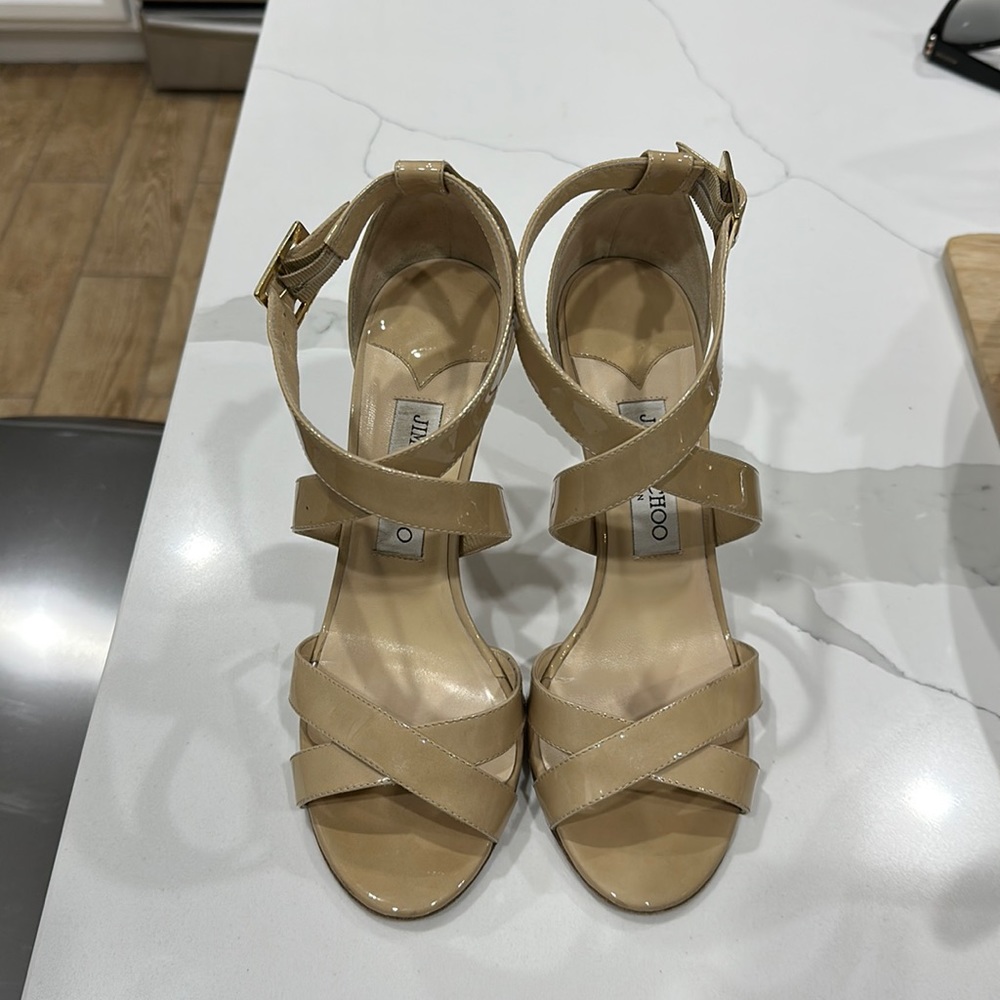 Jimmy Choo, size 8, nude color, gently worn
